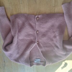 Zara Soft Pink Button-Up Cardigan